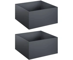 Sodo vazonas 2 vnt. Antracito 60 x 60 x 30 cm