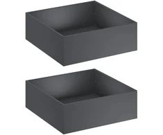 Sodo vazonas 2 vnt. Antracito 60 x 60 x 20 cm