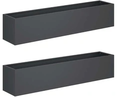 Sodo vazonas 2 vnt. Antracito 80 x 20 x 20 cm