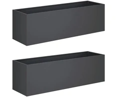 Sodo vazonas 2 vnt. Antracito 80 x 30 x 30 cm