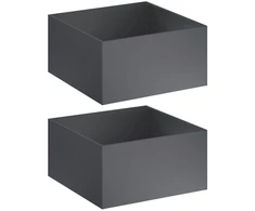 Sodo vazonas 2 vnt. Antracito 80 x 80 x 40 cm