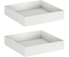 Sodo vazonas 2 vnt. Balta 100 x 100 x 20 cm