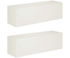 Sodo vazonas 2 vnt. Balta 100 x 30 x 30 cm