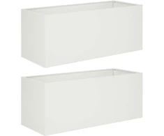 Sodo vazonas 2 vnt. Balta 100 x 40 x 40 cm