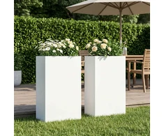 Sodo vazonas 2 vnt. Balta 40 x 20 x 75 cm