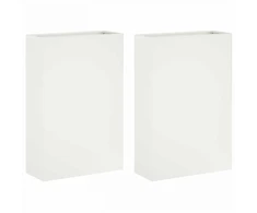 Sodo vazonas 2 vnt. Balta 40 x 20 x 75 cm