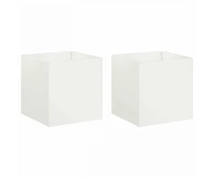 Sodo vazonas 2 vnt. Balta 45 x 45 x 45 cm