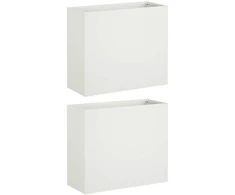 Sodo vazonas 2 vnt. Balta 50 x 20 x 40 cm
