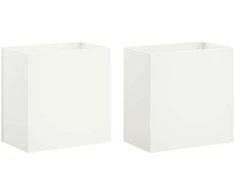 Sodo vazonas 2 vnt. Balta 50 x 30 x 40 cm