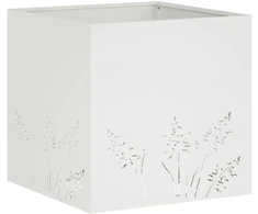 Sodo vazonas 2 vnt. Balta 50 x 50 x 49 cm