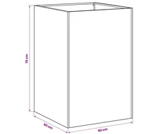 Sodo vazonas 2 vnt. Balta 50 x 50 x 75 cm