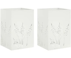 Sodo vazonas 2 vnt. Balta 50 x 50 x 75 cm