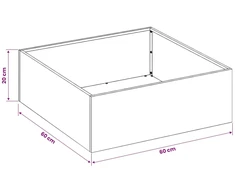Sodo vazonas 2 vnt. Balta 60 x 60 x 20 cm