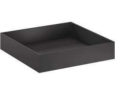 Sodo vazonas 2 vnt. Juoda 100 x 100 x 20 cm