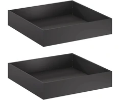 Sodo vazonas 2 vnt. Juoda 100 x 100 x 20 cm