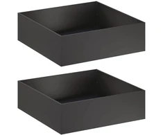Sodo vazonas 2 vnt. Juoda 100 x 100 x 30 cm