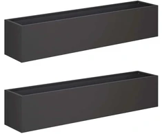 Sodo vazonas 2 vnt. Juoda 100 x 20 x 20 cm