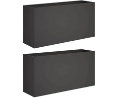 Sodo vazonas 2 vnt. Juoda 100 x 30 x 40 cm