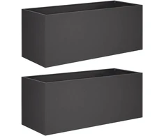 Sodo vazonas 2 vnt. Juoda 100 x 40 x 40 cm