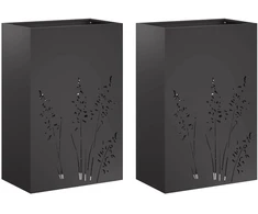 Sodo vazonas 2 vnt. Juoda 50 x 30 x 75 cm