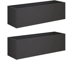 Sodo vazonas 2 vnt. Juoda 80 x 30 x 30 cm