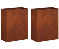 Sodo vazonas 2 vnt. Rūdijanti 40 x 20 x 40 cm