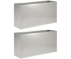 Sodo vazonas 2 vnt. Sidabrinė 100 x 30 x 50 cm