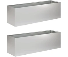 Sodo vazonas 2 vnt. Sidabrinė 100 x 30 x 30 cm