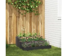 Sodo vazonas Juoda 90 x 90 x 35 cm Šaltai valcuotas plienas