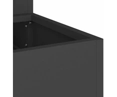 Sodo vazonas Juoda 90 x 90 x 35 cm Šaltai valcuotas plienas