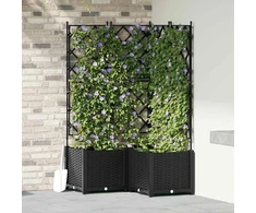 Sodo vazonas 3 vnt. Juoda 80 x 80 x 143 cm PP