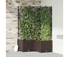 Sodo vazonas 3 vnt. Ruda 80 x 80 x 143 cm PP