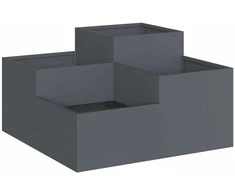 Sodo vazonas Antracitas 80 x 80 x 48 cm Plienas