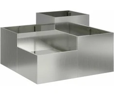 Sodo vazonas Sidabro 80 x 80 x 48 cm Galvanizuotas plienas