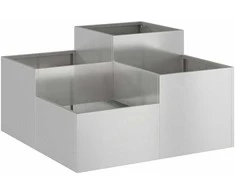 Sodo vazonas Sidabro 80 x 80 x 48 cm Nerūdijantis plienas