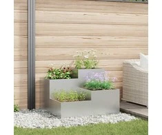 Sodo vazonas Sidabro 80 x 80 x 60 cm Galvanizuotas plienas