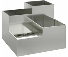 Sodo vazonas Sidabro 80 x 80 x 60 cm Galvanizuotas plienas