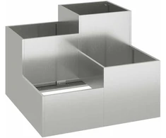 Sodo vazonas Sidabro 80 x 80 x 60 cm Nerūdijantis plienas