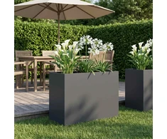 Sodo vazonas Antracito 60 x 30 x 40 cm Šaltai valcuotas plienas