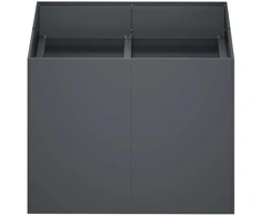 Sodo vazonas Antracito 80 x 80 x 60 cm Šaltai valcuotas plienas