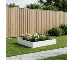 Sodo vazonas Balta 100 x 100 x 20 cm Šaltai valcuotas plienas