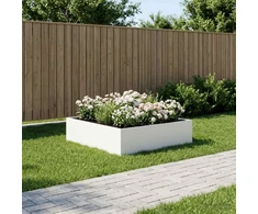 Sodo vazonas Balta 100 x 100 x 30 cm Šaltai valcuotas plienas