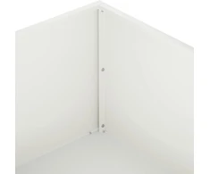 Sodo vazonas Balta 100 x 100 x 30 cm Šaltai valcuotas plienas
