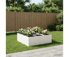 Sodo vazonas Balta 100 x 100 x 30 cm Šaltai valcuotas plienas