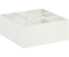Sodo vazonas Balta 100 x 100 x 30 cm Šaltai valcuotas plienas