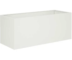 Sodo vazonas Balta 100 x 40 x 40 cm Šaltai valcuotas plienas