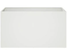 Sodo vazonas Balta 100 x 50 x 50 cm Šaltai valcuotas plienas