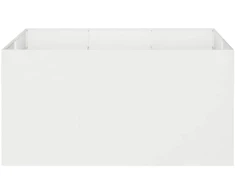 Sodo vazonas Balta 120 x 80 x 60 cm Šaltai valcuotas plienas