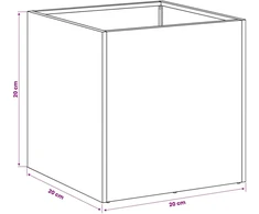 Sodo vazonas Balta 20 x 20 x 20 cm Šaltai valcuotas plienas