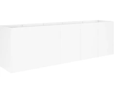 Sodo vazonas Balta 200 x 40 x 60 cm Šaltai valcuotas plienas